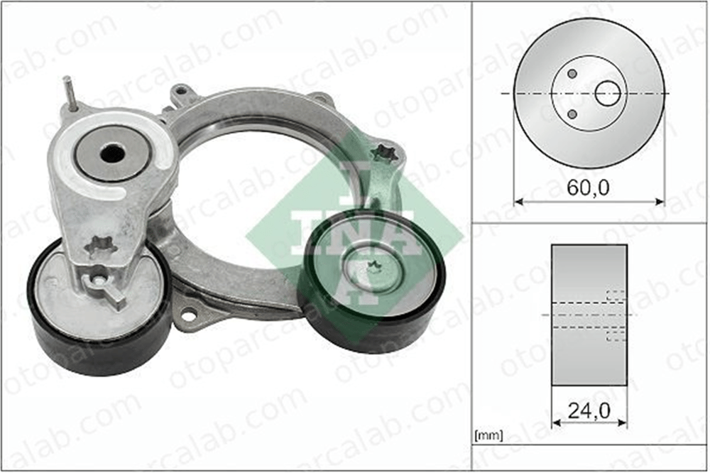 INA 534 0718 10 Vantilatör Kayış Gergi Rulmanı AUDI A4 B9 A4 B9 Avant 57903133AD 057903133AD