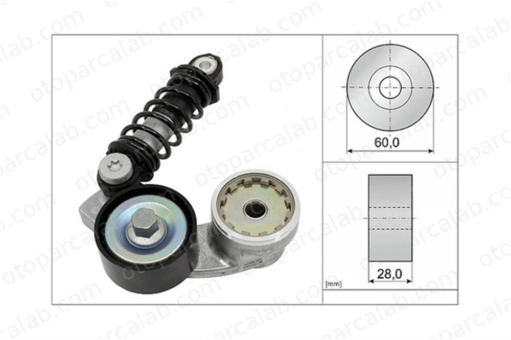 INA 534 0737 10 Vantilatör Kayış Gergi Rulmanı HYUNDAI TUCSON i30 252812U010 252812U120