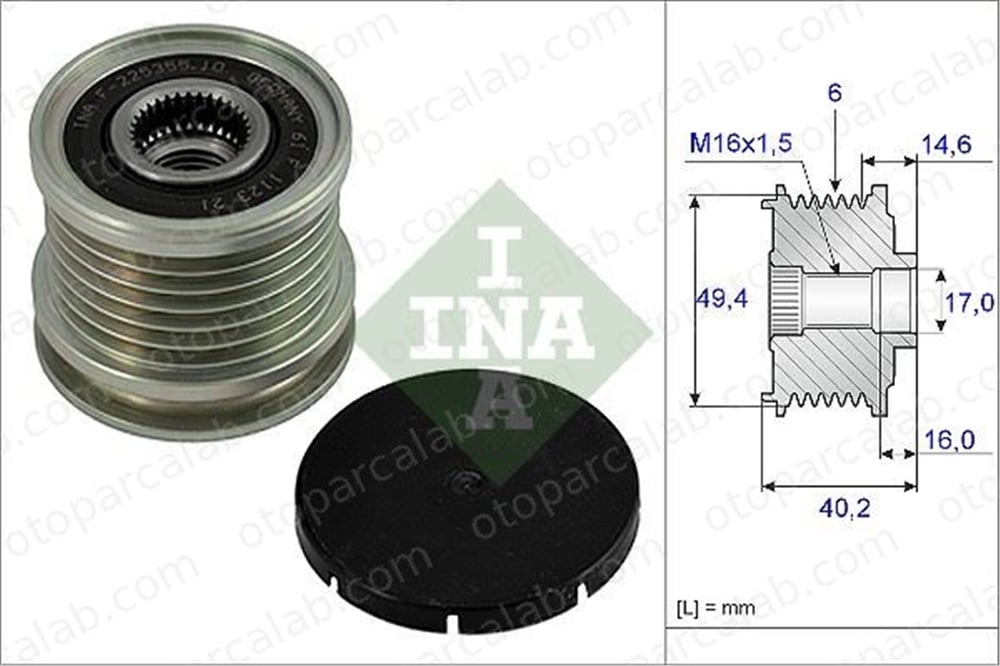 INA 535 0001 10 Alternatör Kasnağı VW GOLF III GOLF III Variant 28903119P 028903119P