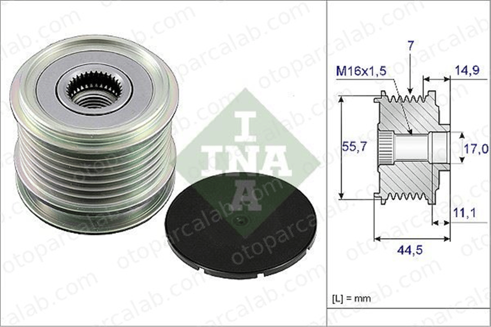 INA 535 0042 10 Alternatör Kasnağı MERCEDES-BENZ C-SERISI Coupe C-SERISI A2711550115 121540602