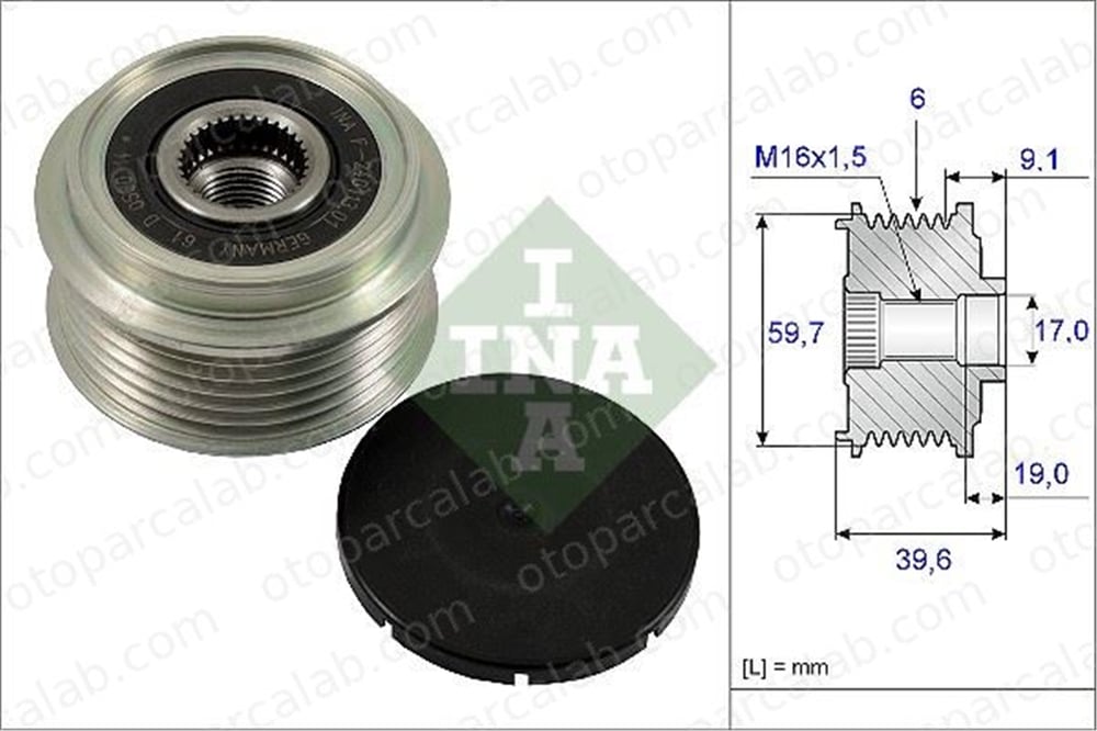 INA 535 0065 10 Alternatör Kasnağı OPEL ASTRA H ASTRA H GTC 6204287 93175799