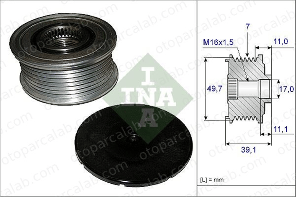 INA 535 0084 10 Alternatör Kasnağı MERCEDES-BENZ E-SERISI E-SERISI T-Model A6421500860 131546402