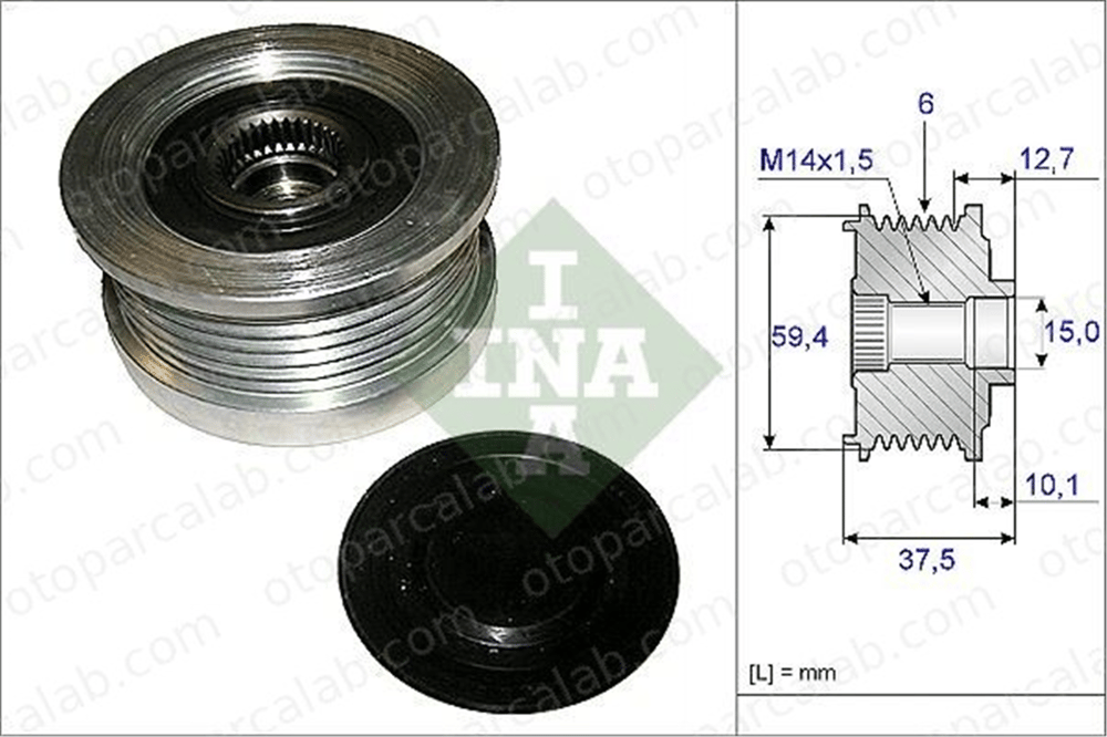 INA 535 0110 10 Alternatör Kasnağı HYUNDAI GETZ MATRIX 3732227501 3730027502