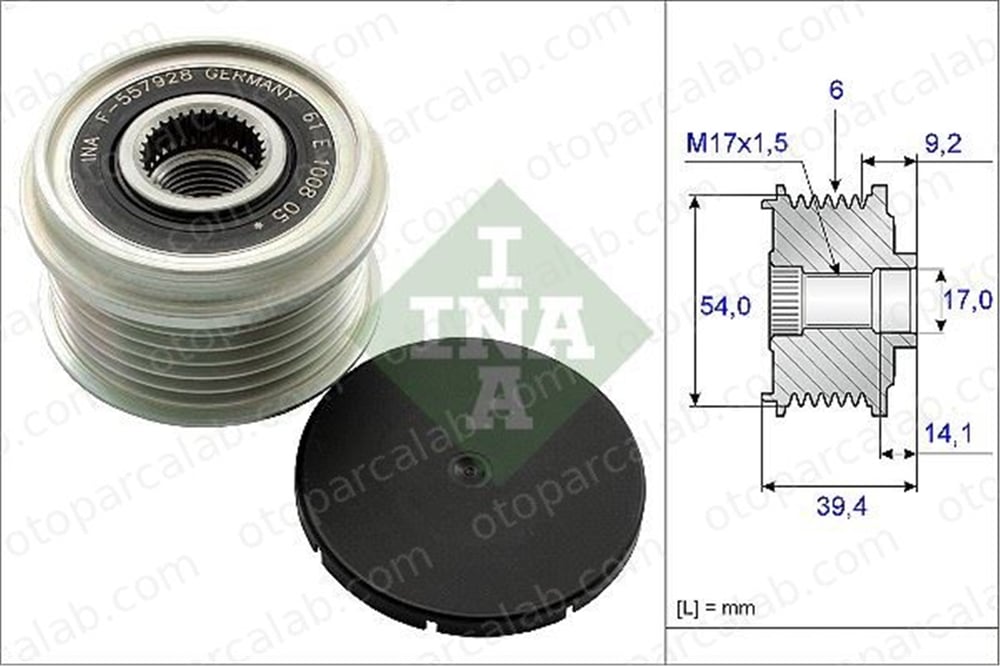 INA 535 0151 10 Alternatör Kasnağı FIAT PUNTO PUNTO EVO 77364723 6204286