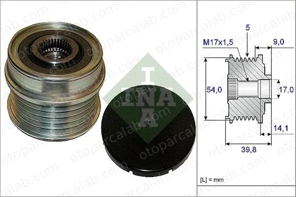 INA 535 0171 10 Alternatör Kasnağı ALFA ROMEO MITO FIAT PANDA 77364616 51788658