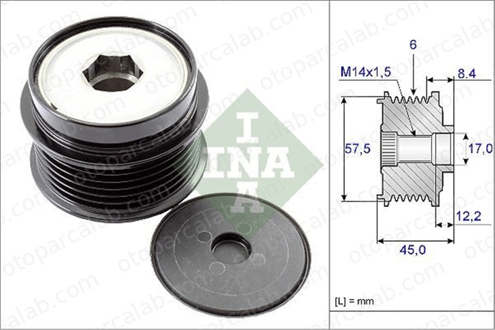 INA 535 0174 10 Alternatör Kasnağı JEEP CHEROKEE 5142615AA 05142615AA