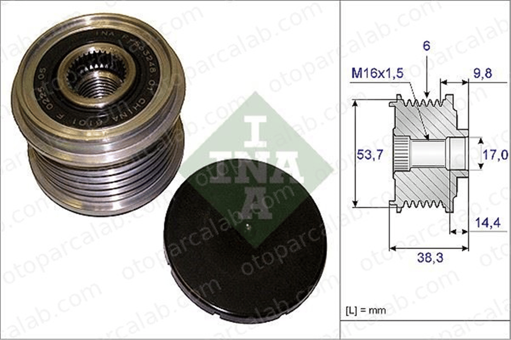 INA 535 0203 10 Alternatör Kasnağı BMW 1 3 Touring 1204177 12317802261