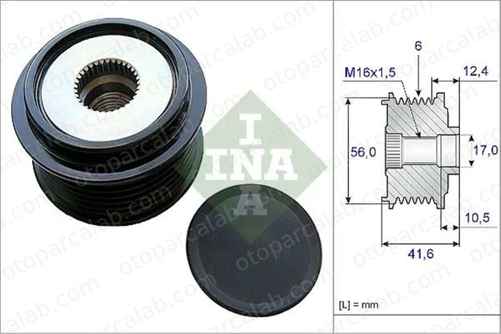 INA 535 0210 10 Alternatör Kasnağı AUDI A4 B8 A4 B8 Avant 6H903201H 06H903201H