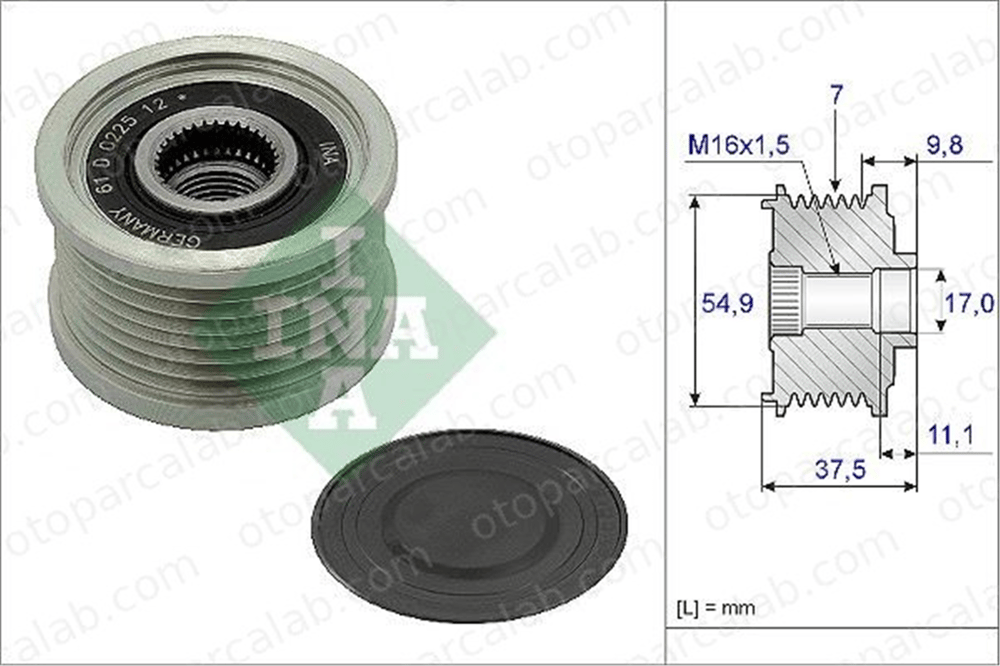 INA 535 0235 10 Alternatör Kasnağı IVECO DAILY VI Panelvan/Van DAILY VI Platform şasi 77368246 5802266117