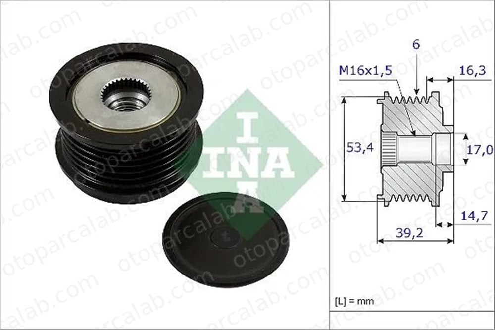 INA 535 0236 10 Alternatör Kasnağı FORD KUGA II FOCUS III ET7610300AA 1704768