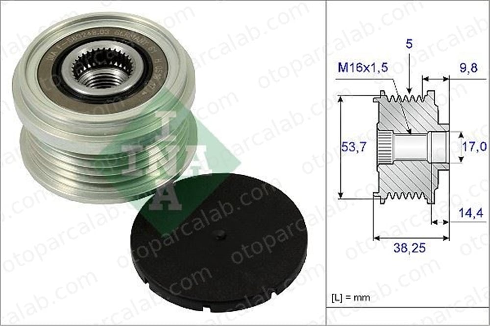 INA 535 0242 10 Alternatör Kasnağı OPEL CORSA D ASTRA J 1204301 13581893