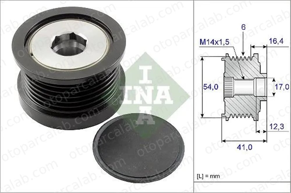 INA 535 0259 10 Alternatör Kasnağı ALFA ROMEO GIULIETTA JEEP CHEROKEE 55244937 68254601AA
