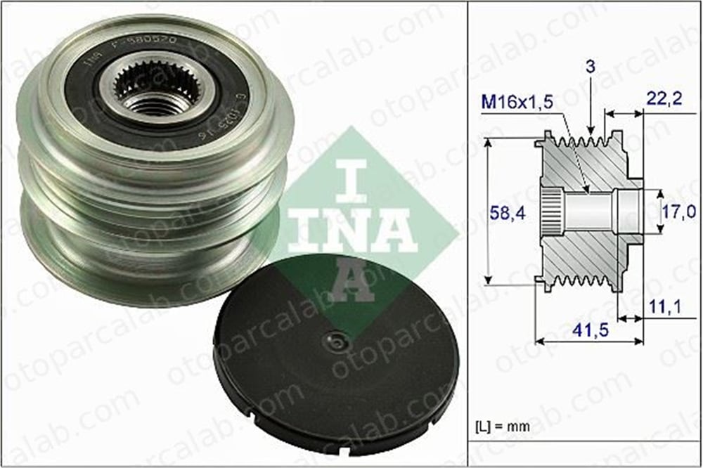 INA 535 0269 10 Alternatör Kasnağı RENAULT CLIO III CLIO III Grandtour 231001107R 231003730R