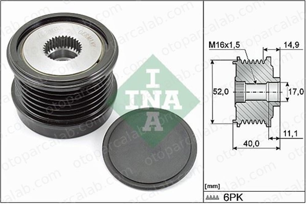 INA 535 0293 10 Alternatör Kasnağı MERCEDES-BENZ E-SERISI C-SERISI A2741550315 231004HH3A