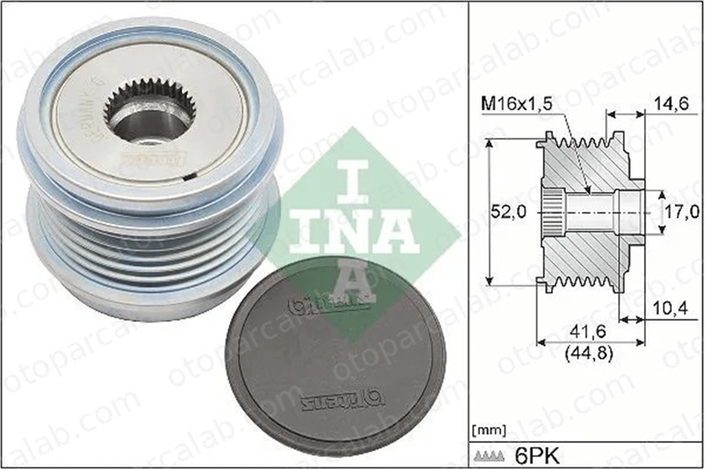 INA 535 0343 10 Alternatör Kasnağı VW TIGUAN AUDI A3 Limousine 4L903023H 04L903023H