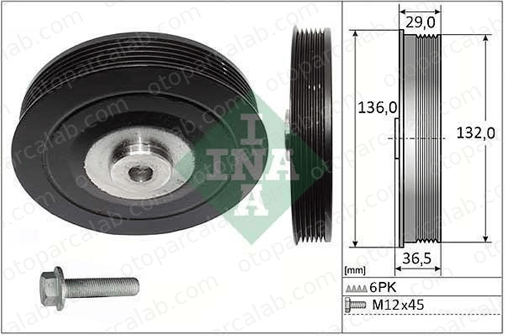 INA 544 0007 20 Krank Kasnak RENAULT 19 II Chamade KANGOO 7700112999 7700724249