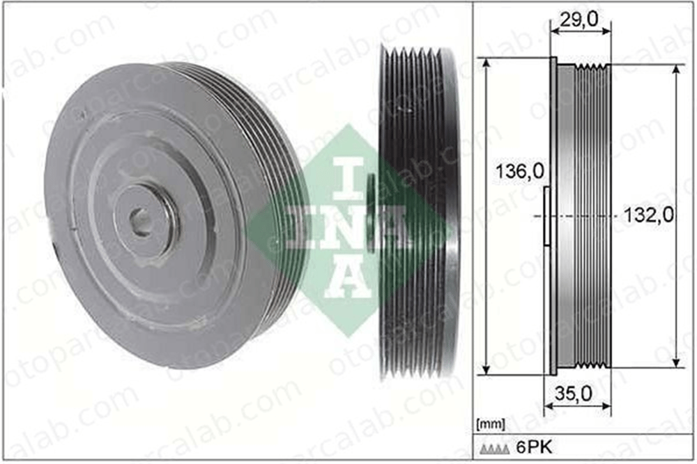 INA 544 0009 10 Krank Kasnak RENAULT MEGANE I MEGANE I Classic 8200689702 7700115309