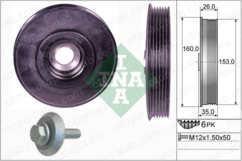 INA 544 0079 20 Krank Kasnak FORD C-MAX FOCUS II 2S6Q6B319AD 11237801979