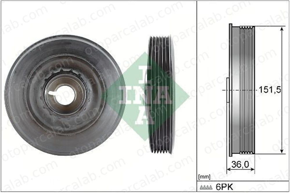 INA 544 0090 10 Krank Kasnak RENAULT KANGOO Express DACIA DUSTER 8200699517 8200352612