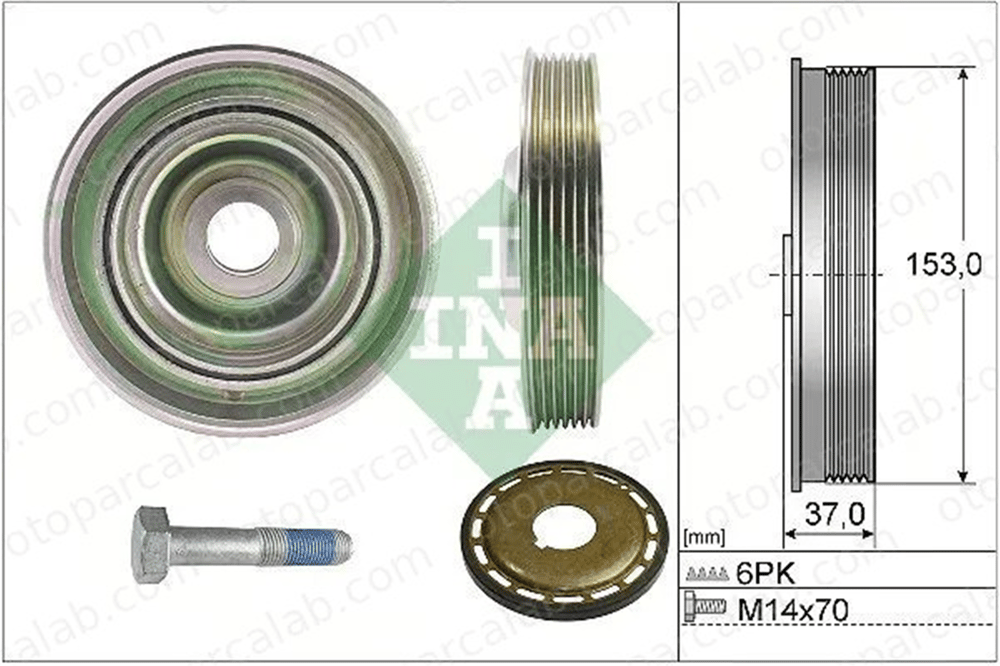 INA 544 0097 21 Krank Kasnak FORD S-MAX KUGA II 9M5Q6B319AB 3M5Q6A345AA