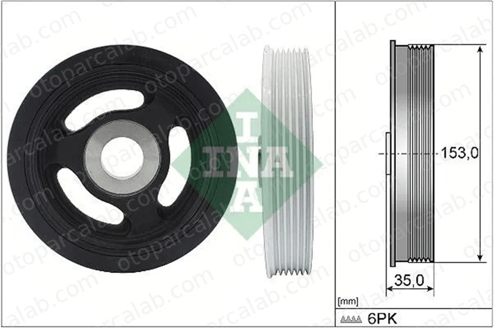 INA 544 0104 10 Krank Kasnak PEUGEOT PARTNER Kasa/büyük limuzin CITROËN BERLINGO Kasa/büyük limuzin 515T3 11237801979
