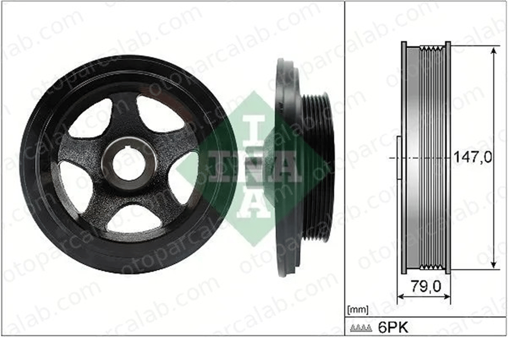INA 544 0142 10 Krank Kasnak MERCEDES-BENZ SPRINTER 3-t Panelvan/Van SPRINTER 3-t Platform şasi A6460300903 6110300103