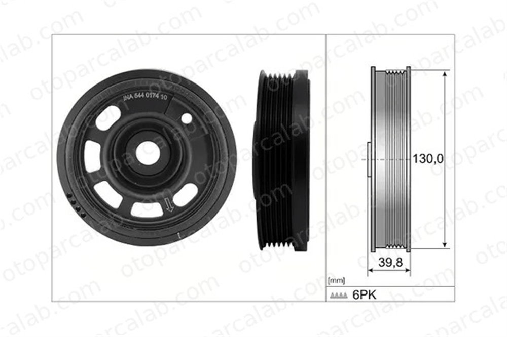 INA 544 0174 10 Krank Kasnak SEAT IBIZA V VW POLO VI 4C105243T 4C105243J