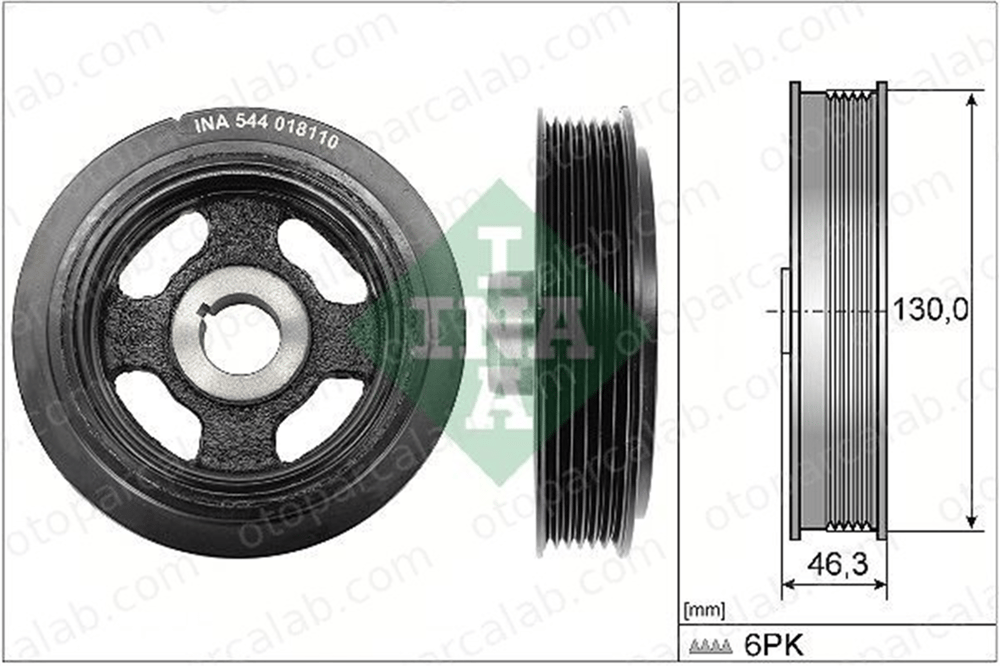INA 544 0181 10 Krank Kasnak TOYOTA YARIS AYGO 13470 22021