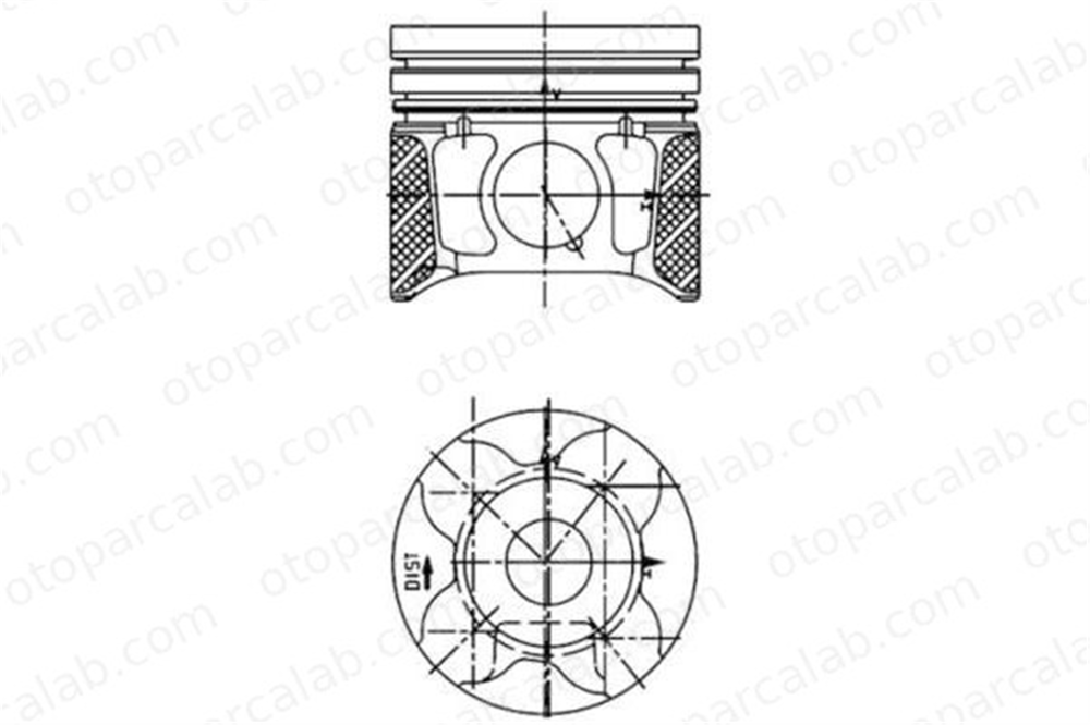 ISS 8771783060000G Piston (75.00MM-0.60) PEUGEOT PARTNER Kasa/büyük limuzin CITROËN BERLINGO MULTISPACE 628W0 0628 W0