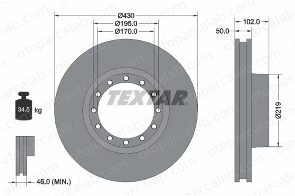 IVECO ORJINAL 7180111 Fren Disk Ayna Ön Sağ ve Sol IVECO DAILY II Panelvan/Van DAILY II Platform şasi 7180111 1904528