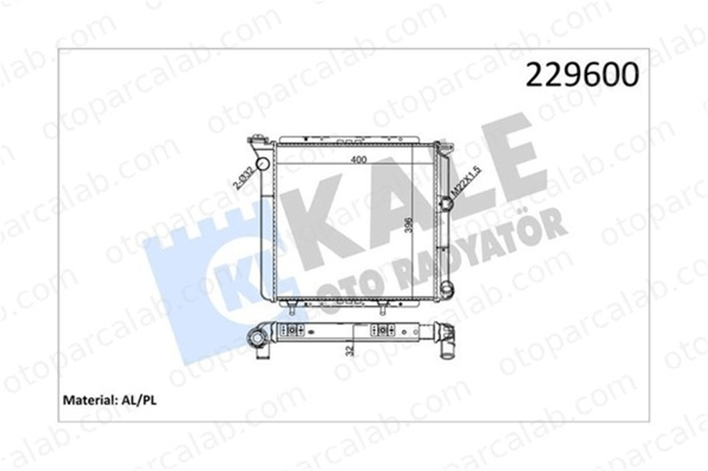 KALE 0503112AL Su Radyatörü RENAULT 11 9 503112AL 7700765602