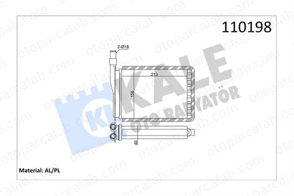 KALE 110198 Kalorifer Radyatörü RENAULT SUPER 5 RAPID Kasa/büyük limuzin 7701027078 7701027040