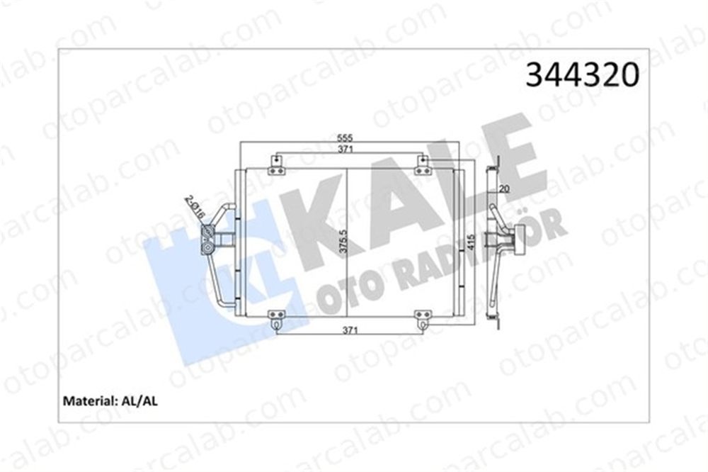 KALE 344320 Klima Radyatörü RENAULT MEGANE I MEGANE I Classic 7700432391 7700838131
