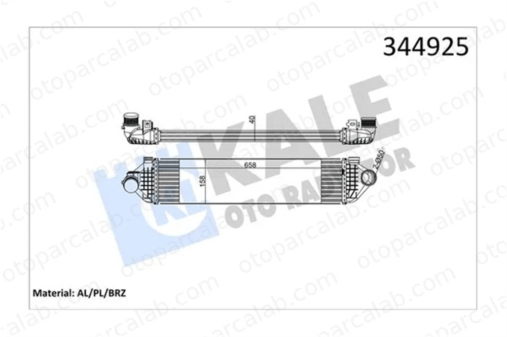 KALE 344925 Turbo Radyatörü VOLVO S60 II V40 Hatchback BV619L440BE 1764318