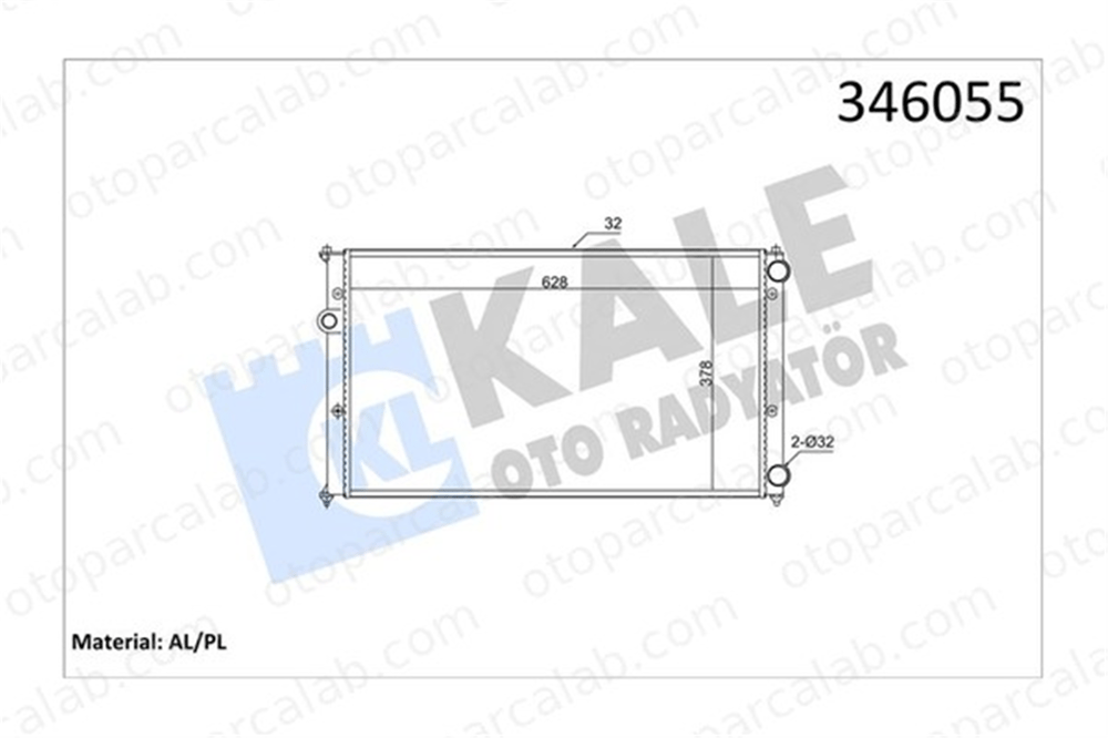 KALE 346055 Su Radyatörü SEAT CORDOBA IBIZA II 346055 1H0121253C