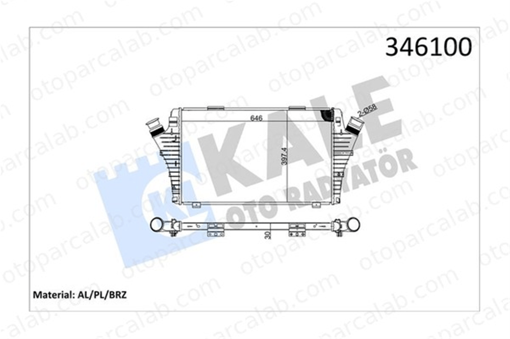 KALE 346100 Turbo Radyatörü OPEL SIGNUM Hatchback VECTRA C 6302059 13167338