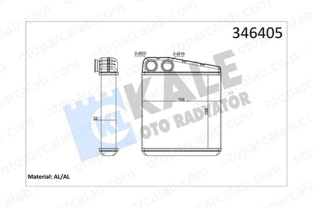 KALE 346405 Kalorifer Radyatörü RENAULT CLIO III CLIO III Grandtour 7701208766 27140AX700