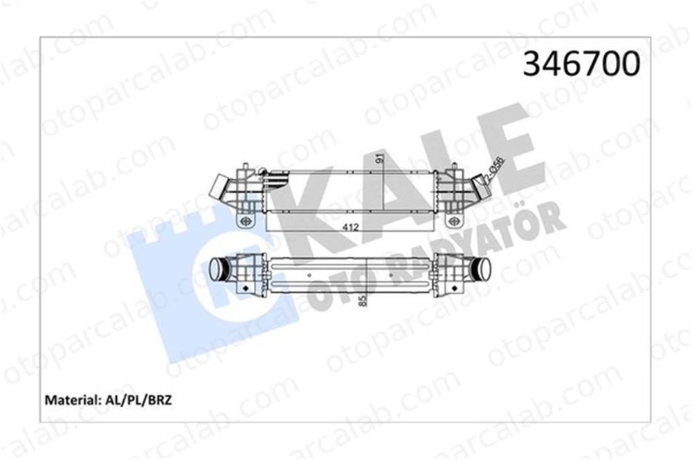 KALE 346700 Turbo Radyatörü FORD MONDEO III MONDEO III Sedan 1S7Q9L440AF 1313503
