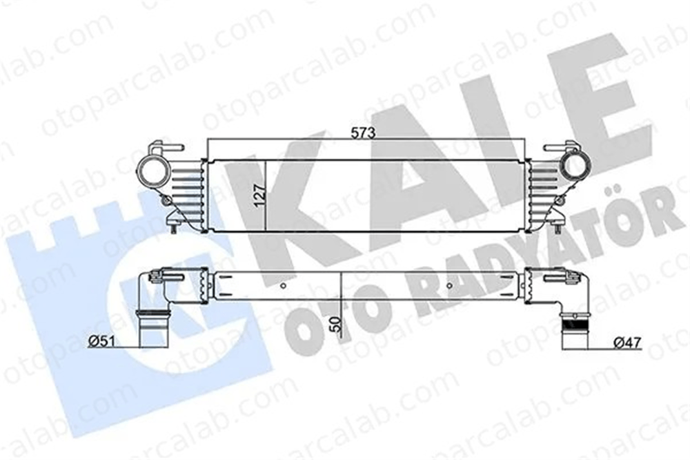 KALE 347245 Turbo Radyatörü FIAT 500L TIPO Hatchback 51887954 51964106