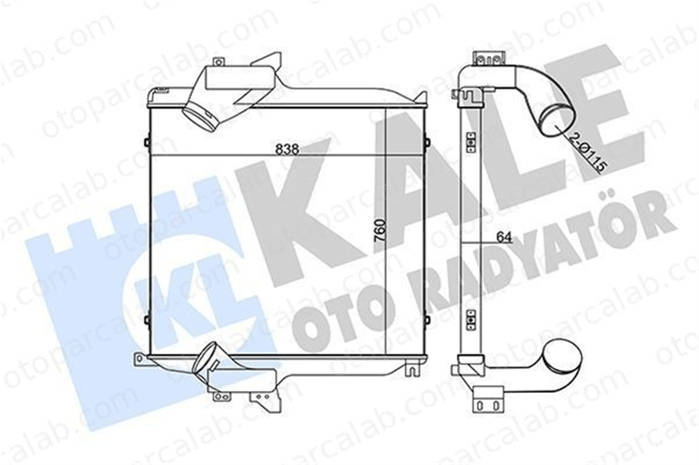 KALE 349290 Turbo Radyatörü MERCEDES-BENZ AROCS ACTROS MP4 / MP5 9425010201 9425010901