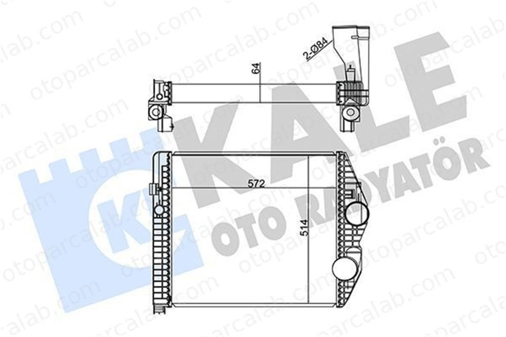 KALE 350310 Turbo Radyatörü MERCEDES-BENZ AROCS ACTROS MP4 / MP5 9705010201 9585010301