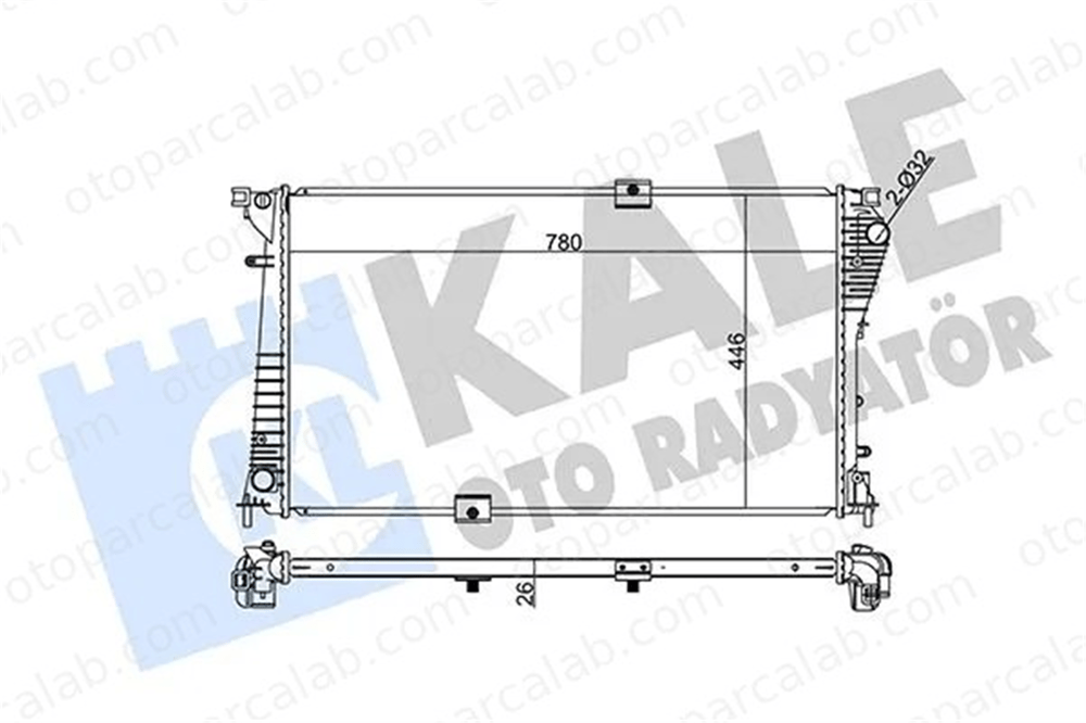KALE 351040 Su Radyatörü OPEL VIVARO A Minibüs/Otobüs VIVARO A Panelvan/Van 351040 2140000Q0D