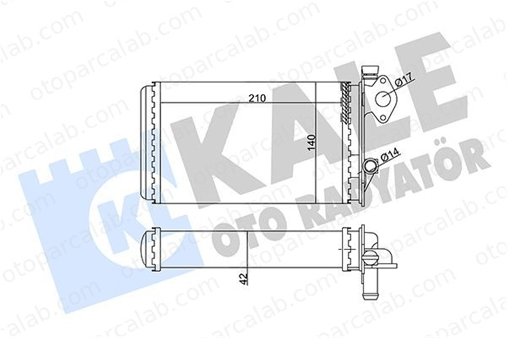 KALE 352035 Kalorifer Radyatörü VW TRANSPORTER T3 Minibüs/Otobüs TRANSPORTER T3 Panelvan/Van 867819121 867819121A