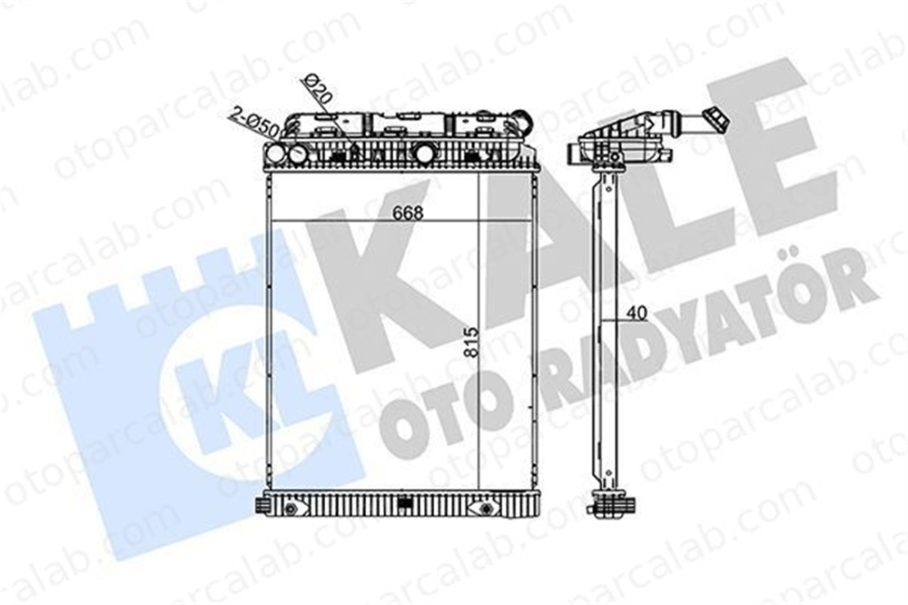 KALE 352840 Su Radyatörü MERCEDES-BENZ AROCS ACTROS MP4 / MP5 352840 9405000303