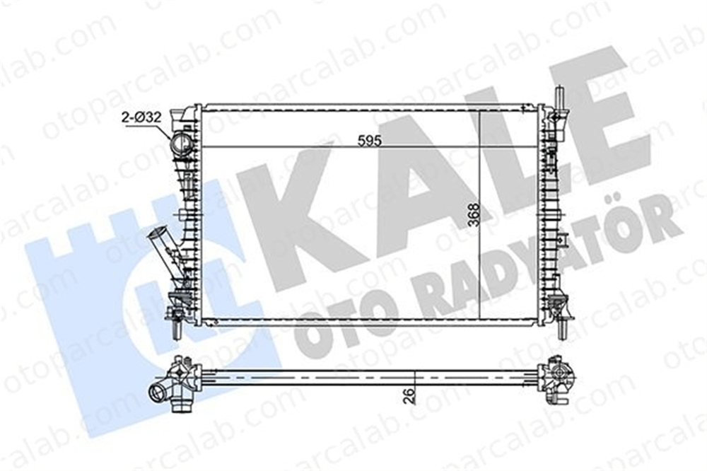 KALE 354260 Su Radyatörü FORD FIESTA V FUSION 354260 1334250