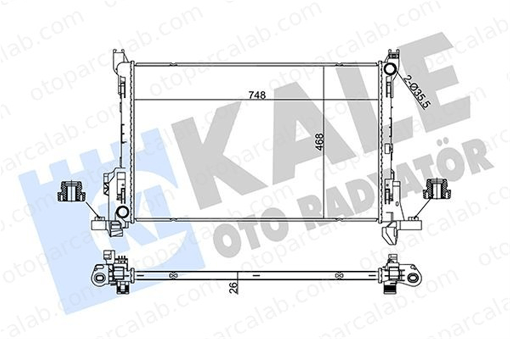 KALE 355630 Su Radyatörü RENAULT TRAFIC III Minibüs/Otobüs TRAFIC III Panelvan/Van 355630 214103569R