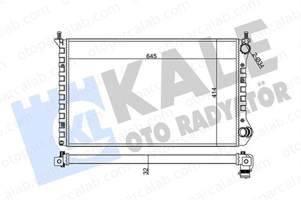 KALE 355845 Su Radyatörü FIAT DOBLO Kasa/büyük limuzin DOBLO MPV 355845 46749005