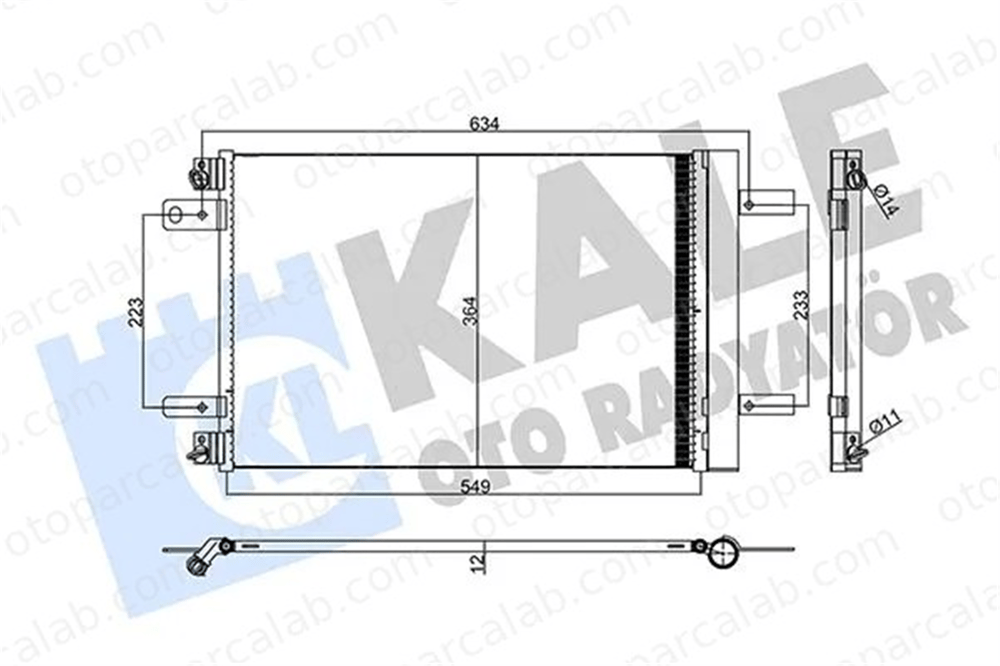 KALE 357945 Klima Radyatörü PEUGEOT 308 II 308 SW II 3644520 9673629780