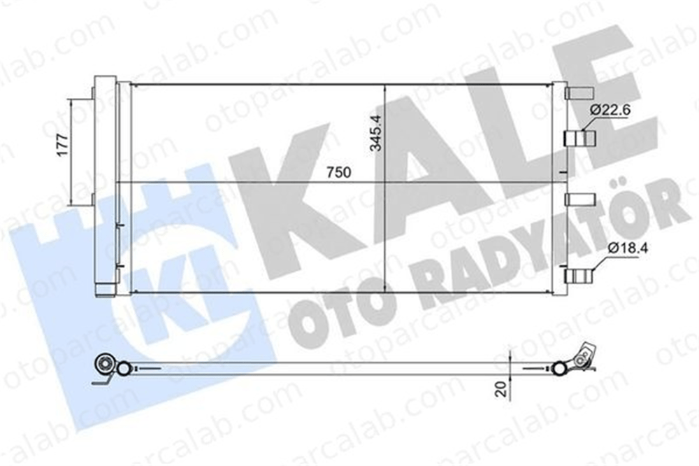 KALE 382670 Klima Radyatörü FORD TRANSIT CUSTOM V362 Panelvan/Van TOURNEO CUSTOM V362 Minibüs/Otobüs 2006299 GK2119710AA