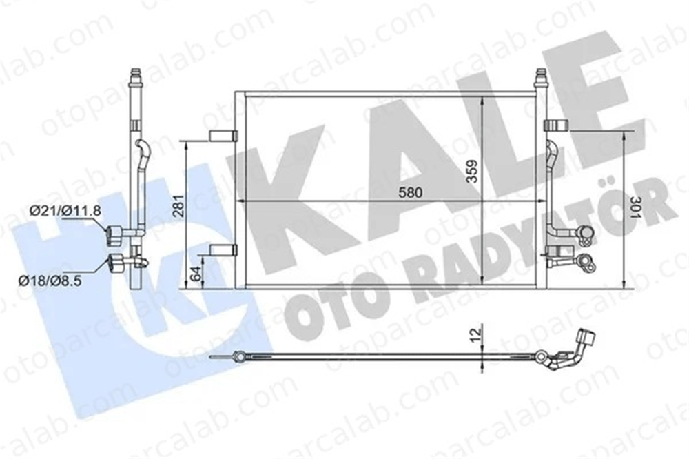 KALE 382675 Klima Radyatörü FORD FIESTA V FUSION 1334196 1334653